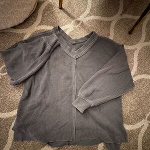 Aerie Men's Charcoal V-Neck Sweater